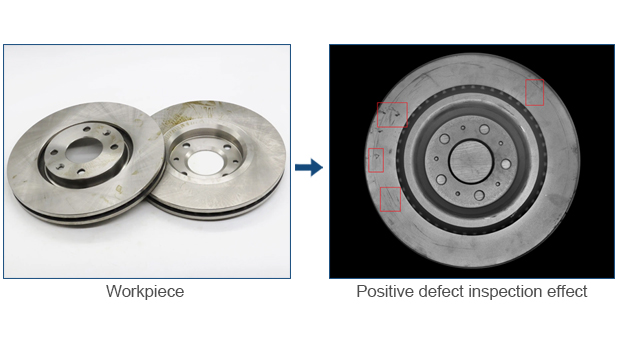 Application of appearance defect inspection for automobile brake discs